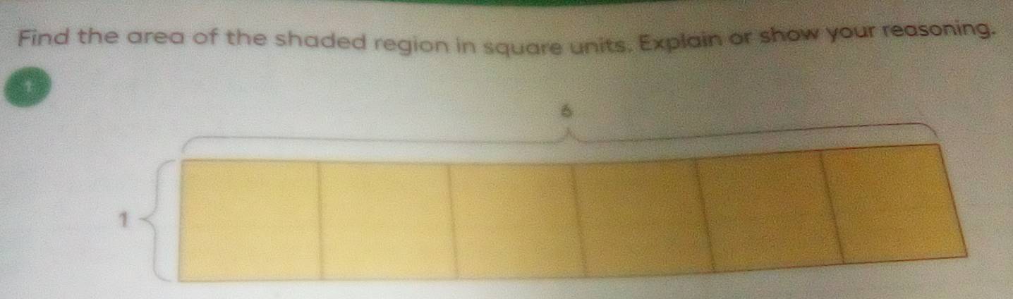 Find the area of the shaded region in square units. Explain or show your reasoning.