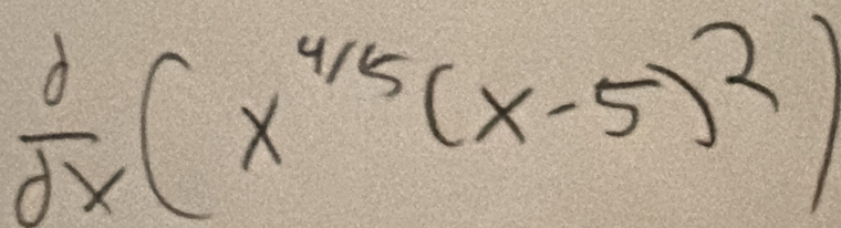  d/dx (x^(4/5)(x-5)^2)