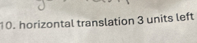 horizontal translation 3 units left