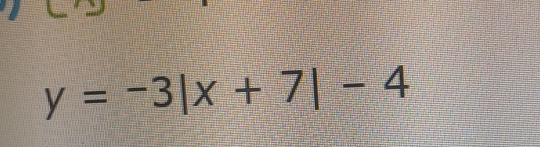 y=-3|x+7|-4