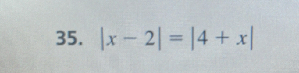 |x-2|=|4+x|