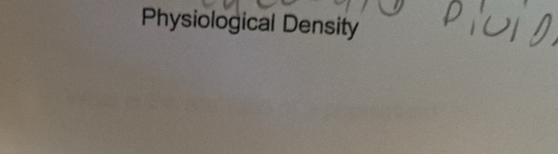 Physiological Density