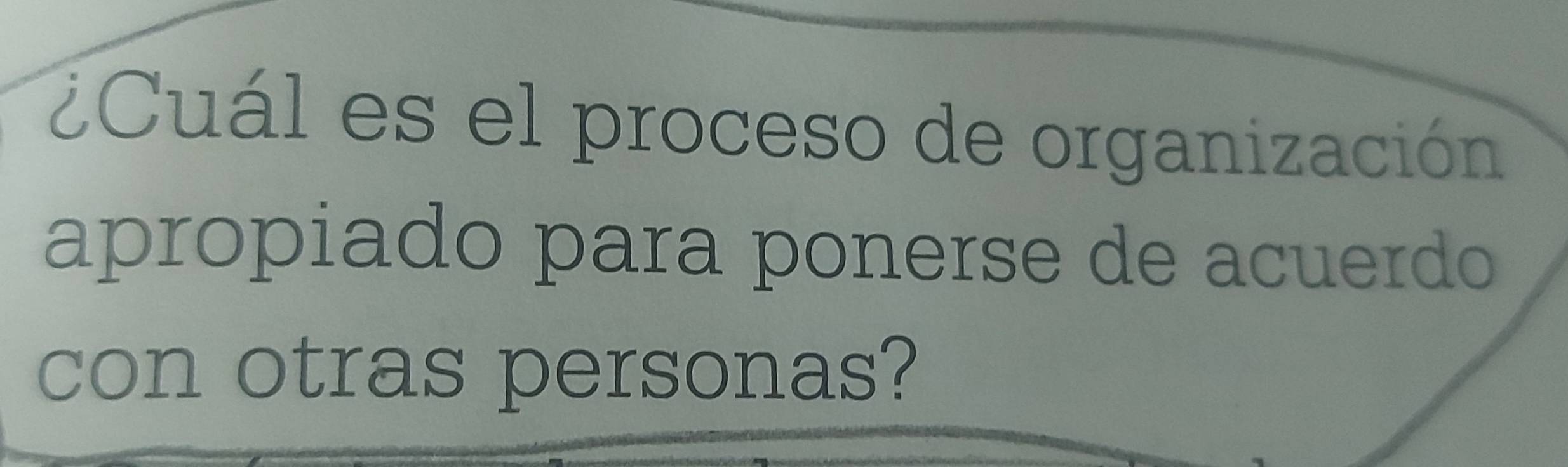 Resuelto:¿Cuál es el proceso de organización apropiado para ponerse de ...