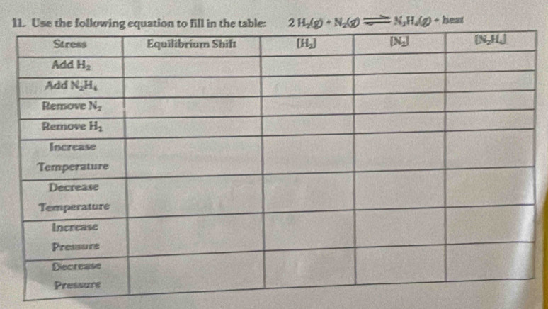1 2H_2(g)+N_2(g)leftharpoons N_2H_4(g)+heat