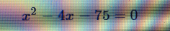 x^2-4x-75=0