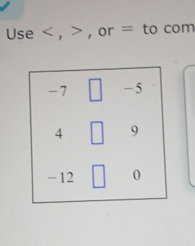 Use , or = to com
x=1