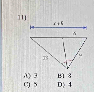 A) 3 B) 8
C) 5 D) 4