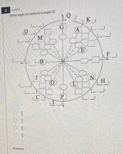 2
 π /4 
 π /6 
 π /3 
 π /2 
Previous