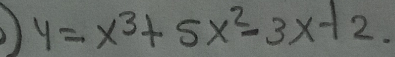 y=x^3+5x^2-3x+2.