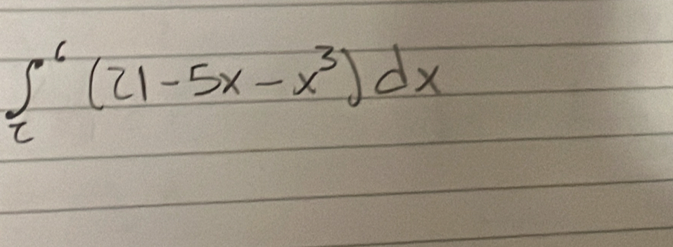 ∈t _2^(6(21-5x-x^3))dx