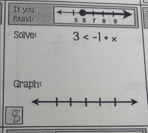 If you 
found: 
Solve: 3
Graph: 
B