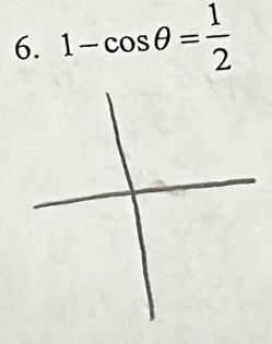 1-cos θ = 1/2 