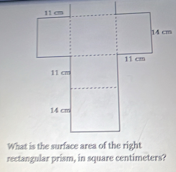 rectangular prism, in square centimeters?