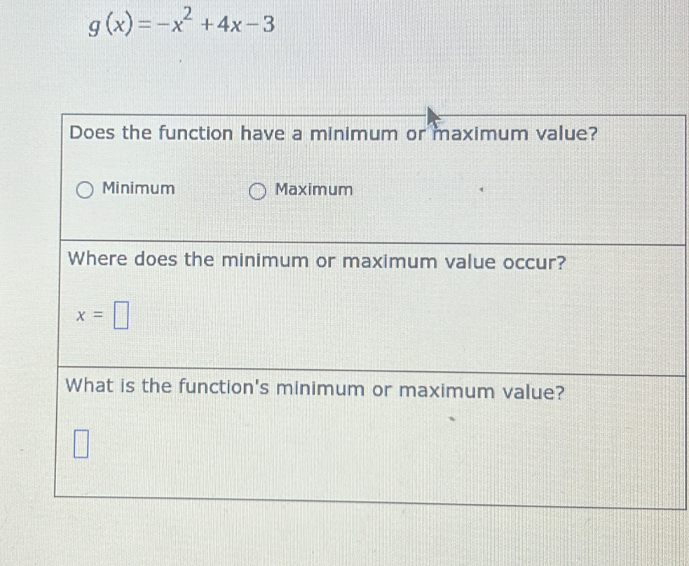 g(x)=-x^2+4x-3