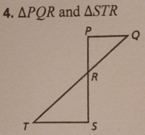 △ PQR and △ STR