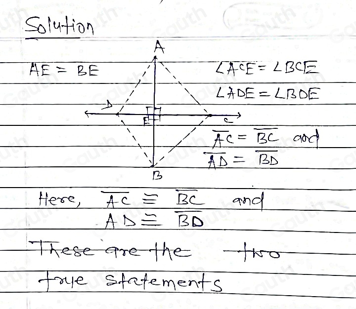 Solved: Ana started with overline AB and constructed overleftrightarrow ...