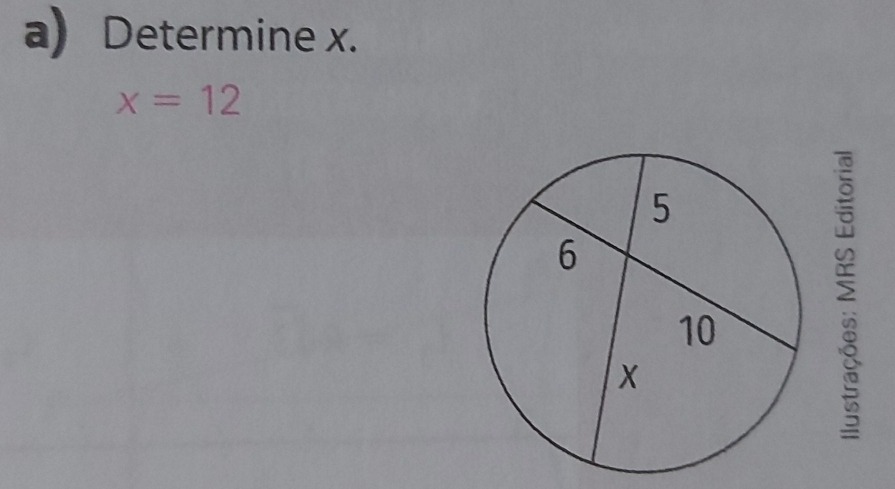 Determine x.
x=12
2