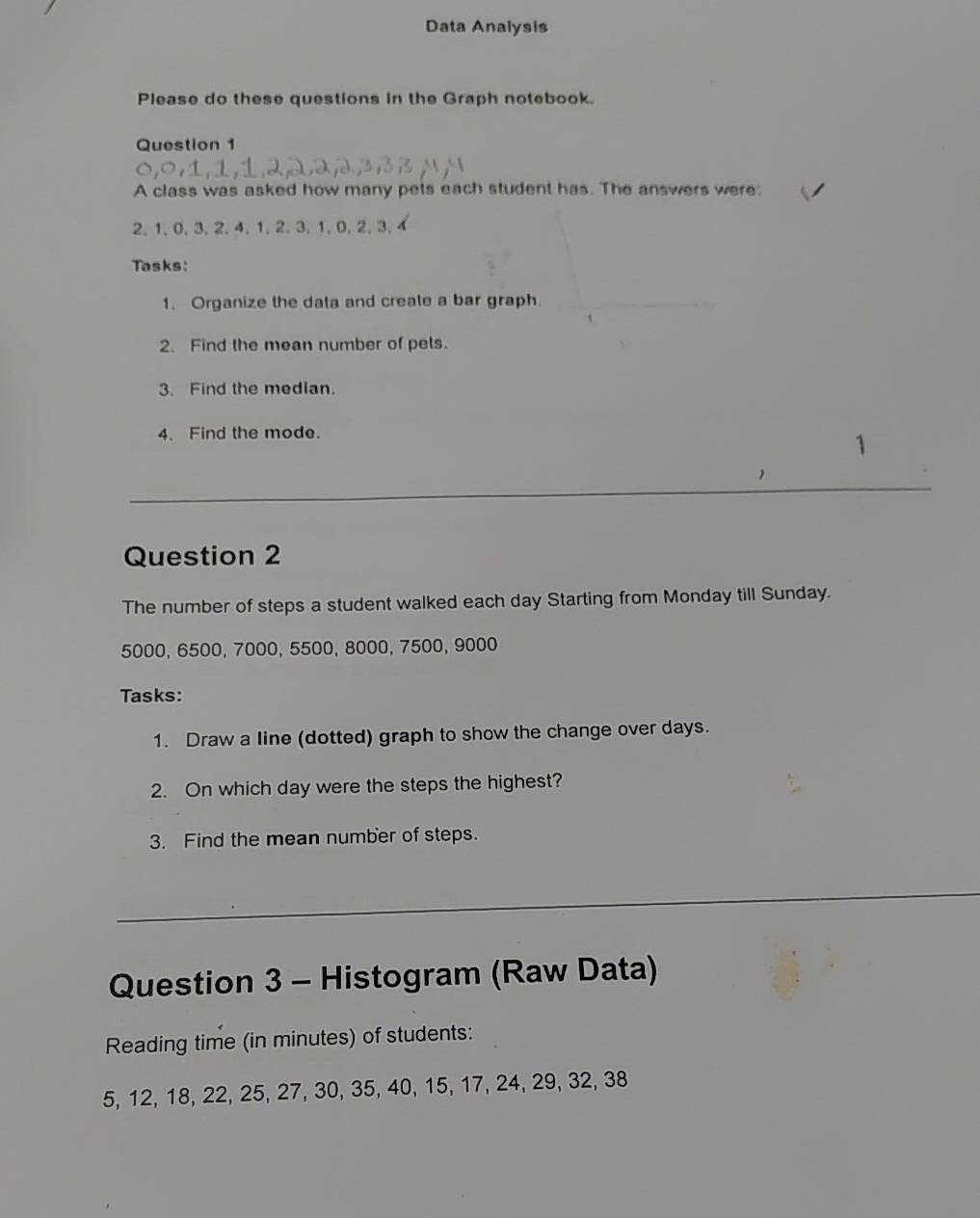 Solved: Data Analysis Please do these questions in the Graph notebook ...