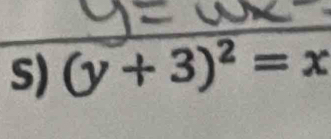 (y+3)^2=x