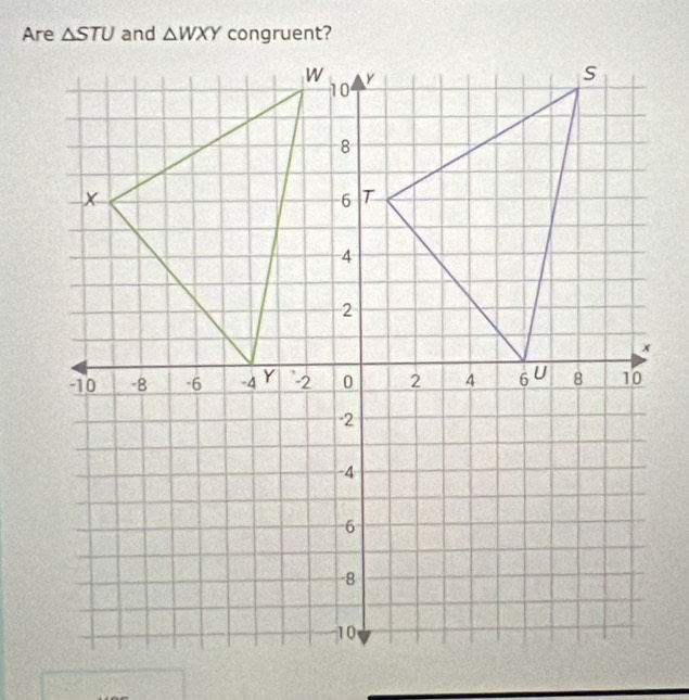 △ STU and △ WXY