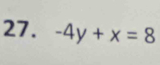 -4y+x=8