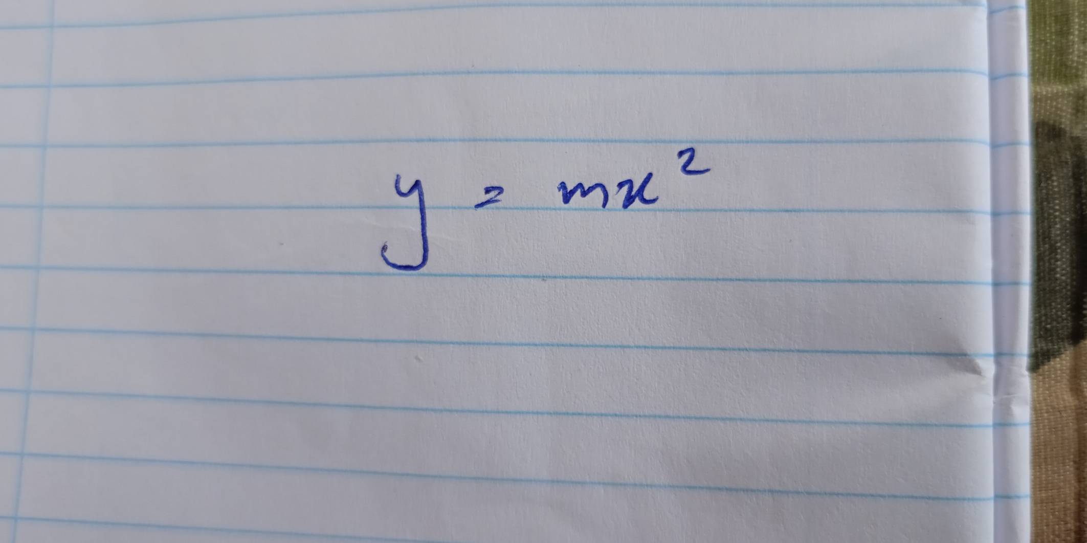 y=mx^2