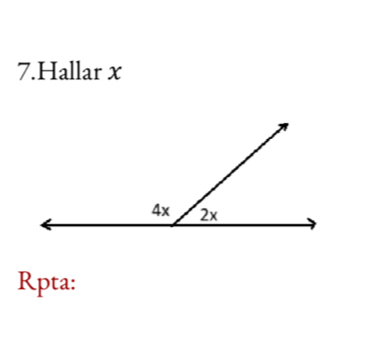 Hallar x
Rpta: