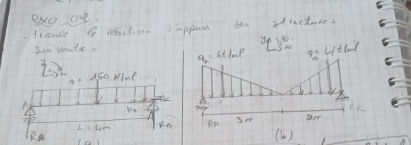 exo on. 
trowe te reachion Jappars des diactures 
Si verntar.
y_1=b^2
a_n=6t/mp q=Litline
a=150N/me
A) 2 Ho SN
L=4m
Rp 3N B. 
RA (b)