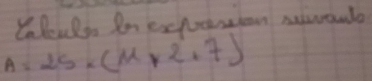 Cleals In expcon nawanlo
A=25* (mu * 2· 7)