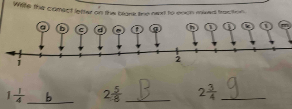 Solved: Write the correct letter on the blank line next to each mixed ...