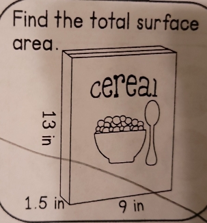 Find the total surface