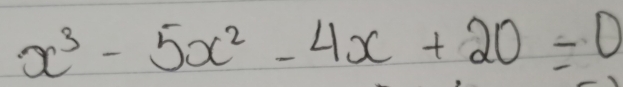 x^3-5x^2-4x+20=0