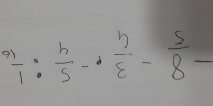 - 8/5 - 3/4 · - 5/4 : 1/16 