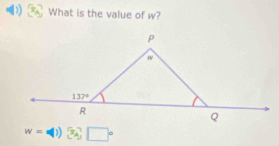 ) What is the value of w?
w=w(|) x_A] □°