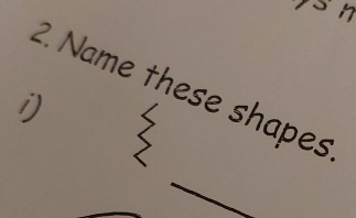 Name these shapes 
i) 
_