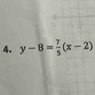 y-8= 7/5 (x-2)