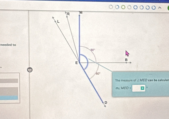 needed to
∠ MEO can be calculat