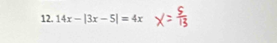 14x-|3x-5|=4x