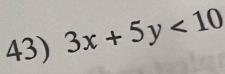 3x+5y<10</tex>