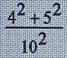  (4^2+5^2)/10^2 