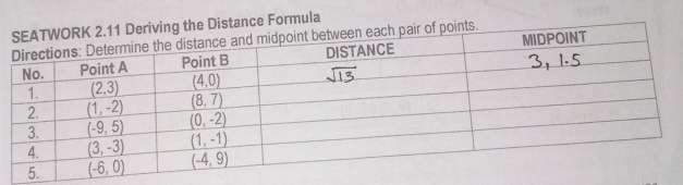 Distance Formula