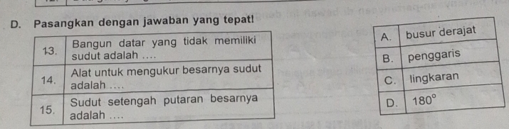 Pasangkan dengan jawaban yang tepat!