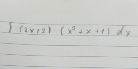 ∈t (2x+2)(x^2+x+1)dx