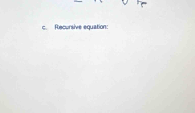 Recursive equation: