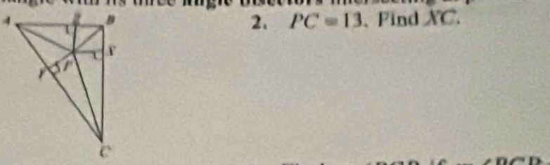 、Find XC. 
2. PC=13