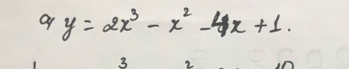 y=2x^3-x^2-4x+1.
3 2