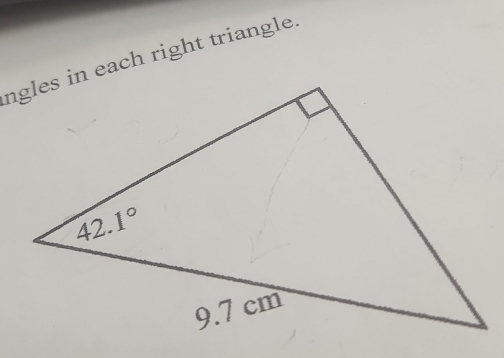 ngles in each right triangle.