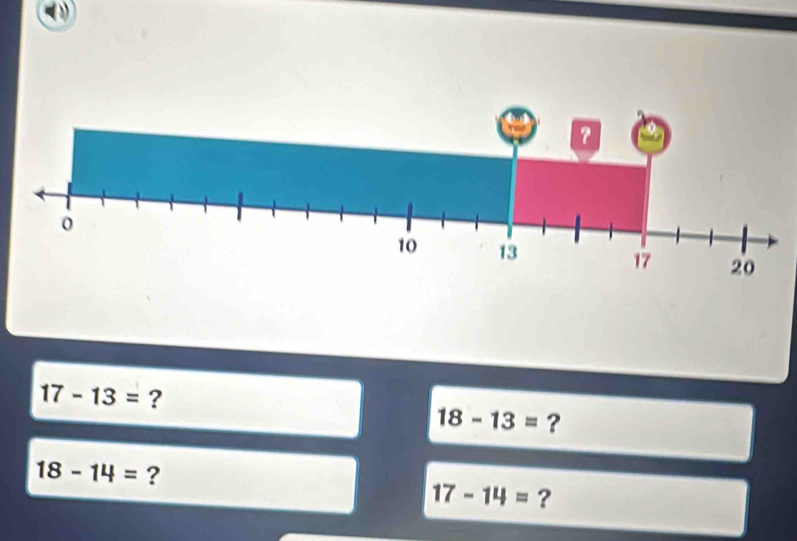 17-13= ?
18-13= ?
18-14= ?
17-14= ?