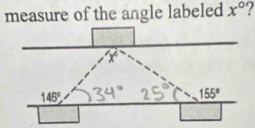 measure of the angle labeled x°