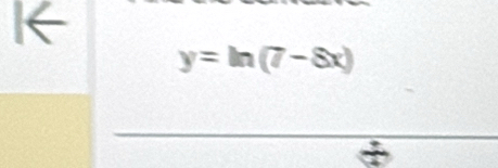 y=ln (7-8x)